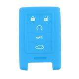 Maxbell Remote Key Fob 5Button Silicone Case Cover For Cadillac SRX SLS Light Blue