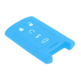 Maxbell Remote Key Fob 5Button Silicone Case Cover For Cadillac SRX SLS Light Blue