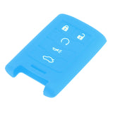 Maxbell Remote Key Fob 5Button Silicone Case Cover For Cadillac SRX SLS Light Blue