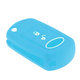 Maxbell Remote Key Fob Silicone Protective Case Cover For Land Rover LR3 Light Blue