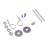 Maxbell 1 Set of Auto Car Engine Lock Bonnet Locking Hood Latch Pin Kits - Silver