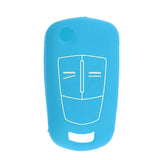 Maxbell Replacement Car 3-Button Remote Key Silicone Case Cover for Opel -Light Blue