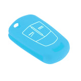 Maxbell Replacement Car 3-Button Remote Key Silicone Case Cover for Opel -Light Blue