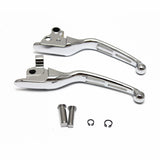 Maxbell 1 Pair Hand Brake & Clutch Levers for Harley Road King Electra Glide Silver