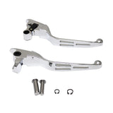 Maxbell 1 Pair Hand Brake & Clutch Levers for Harley Road King Electra Glide Silver