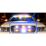 Maxbell 18-LED Emergency Vehicle Car Grille Strobe Flash Warning Lights Amber+White