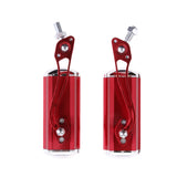 Maxbell Pair Universal Motorcycle Rectangle Rear View Side Mirrors Chrome Red