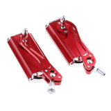 Maxbell Pair Universal Motorcycle Rectangle Rear View Side Mirrors Chrome Red