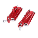 Maxbell Pair Universal Motorcycle Rectangle Rear View Side Mirrors Chrome Red
