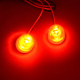 Maxbell 1 Pair DC12V-85V Universal Motorcycle Warning LED Lights - Red