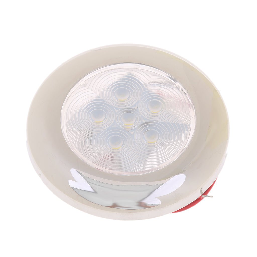 Maxbell DC 12V LED Dome Interior Stainless Round Ceiling Light Boat RV White