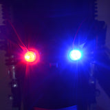 Maxbell 1 Pair DC12V-85V Universal Motorcycle Warning LED Lights Red+Blue