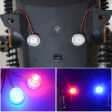 Maxbell 1 Pair DC12V-85V Universal Motorcycle Warning LED Lights Red+Blue