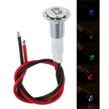 Maxbell 10mm 12V LED Dash Panel Battery Warning Light Indicator Lamp Car Boat White