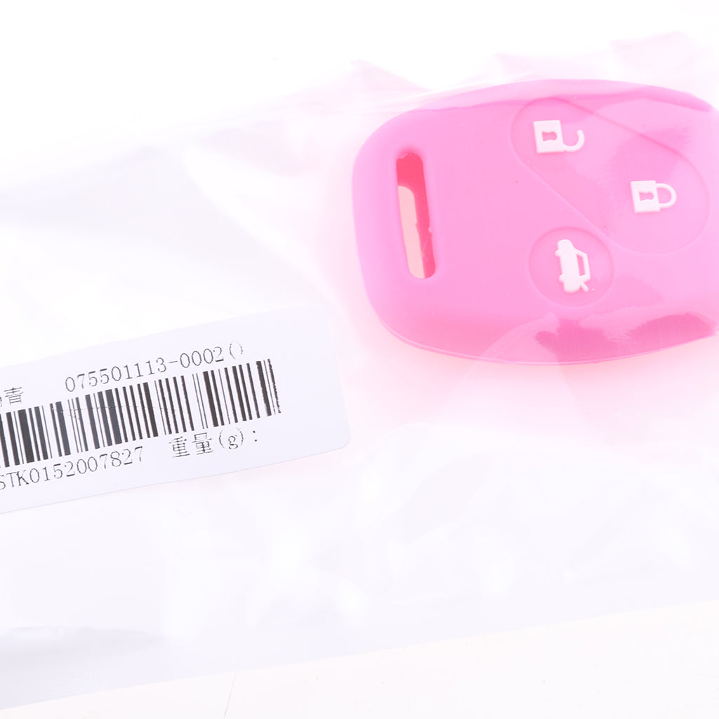 Maxbell 3-Button Silicone Cover Fits for Honda Accord Remote Key Case Pink
