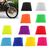 Maxbell 72 Pieces Universal Motocross Wheel Rim Spoke Wraps Skins Cover Sky Blue