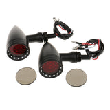 Maxbell 2 Piece 20-LED BrakeTurn Signal Tail Light for Motorcycle Black + Red #5