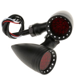 Maxbell 2 Piece 20-LED BrakeTurn Signal Tail Light for Motorcycle Black + Red #5