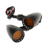 Maxbell 2 Piece 20-LED BrakeTurn Signal Tail Light for Motorcycle Black + Amber #4