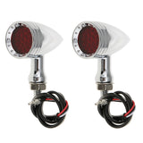 Maxbell 2 Piece 20-LED BrakeTurn Signal Tail Light for Motorcycle Chrome + Red #3