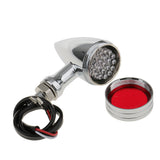 Maxbell 2 Piece 20-LED BrakeTurn Signal Tail Light for Motorcycle Chrome + Red #3