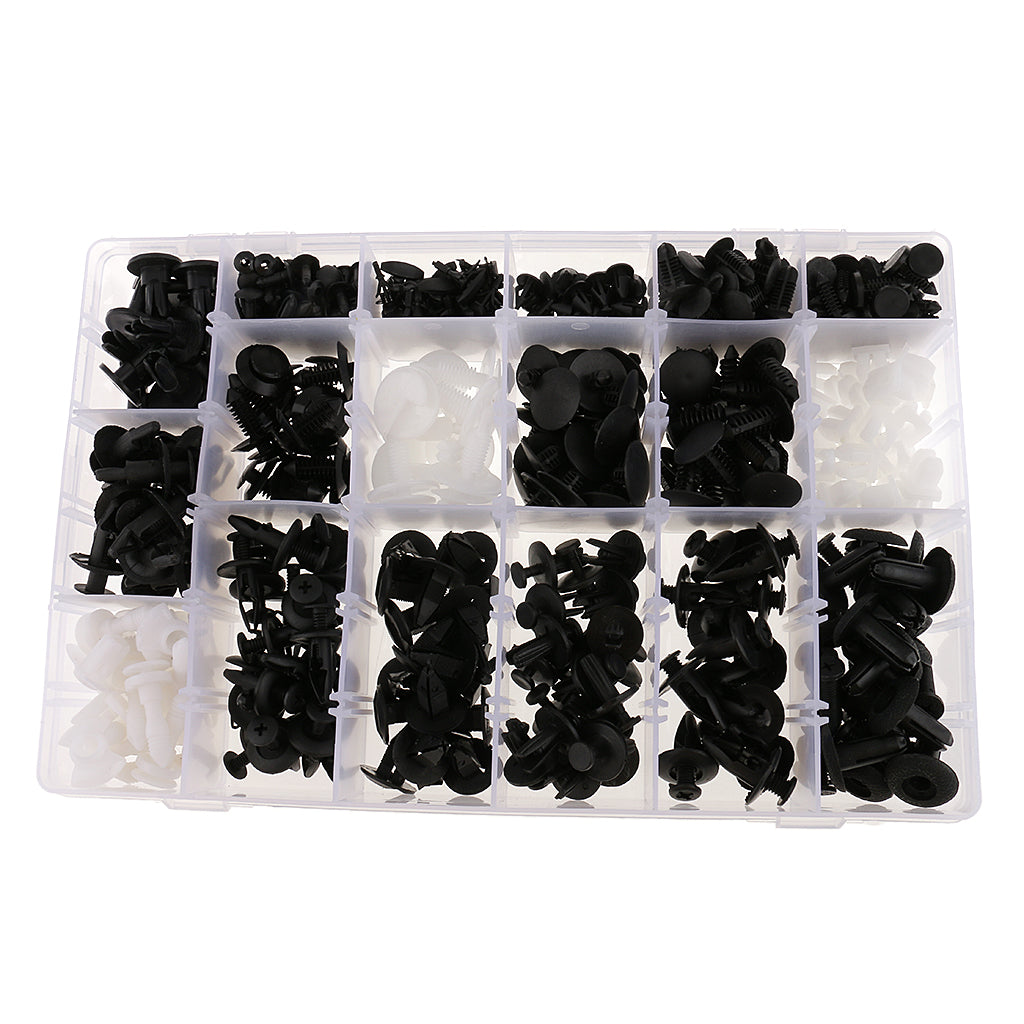 Maxbell 408pcs Push Type Fender Bumper Trim Panel Retainer Rivet Clips Universal