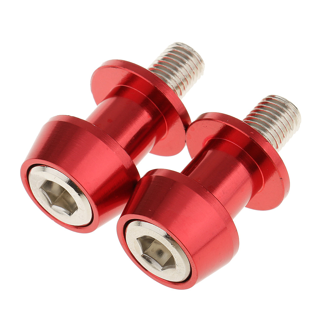 Maxbell 2x Motorcycle CNC Swingarm Swing Arm Spools Sliders Stand Bobbins 10mm Red