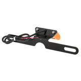 Maxbell Orange Motorcycle License Plate Mount Holder Bracket LED Tail Light Lamp