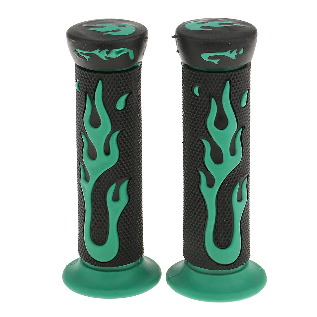 Maxbell Universal 7/8'' Motorcycle Scooter Handlebar Hand Grips Rubber Green