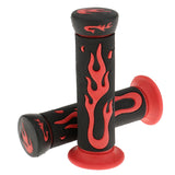 Maxbell Universal 7/8'' Motorcycle Scooter Handlebar Hand Grips Rubber Red