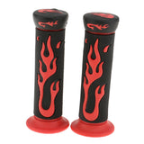 Maxbell Universal 7/8'' Motorcycle Scooter Handlebar Hand Grips Rubber Red