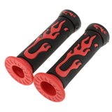 Maxbell Universal 7/8'' Motorcycle Scooter Handlebar Hand Grips Rubber Red