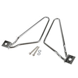 Maxbell 2x Chrome Silver SaddleBag Bracket Support Bar Mount for Harley 883