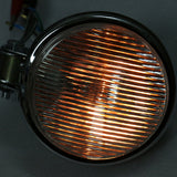 Maxbell Retro 5" Motorcycle Amber Front Headlight with White Glass for Harley Black