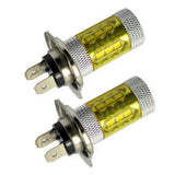 Maxbell 2PCS H7 2323 80W 6000K 16-SMD LED Fog Lights Driving Bulbs for Car - Yellow