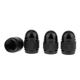 Maxbell 4x Aluminum Bullet Style Rim Valve/Wheel Air Port Cover Stems Cap Black