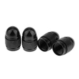 Maxbell 4x Aluminum Bullet Style Rim Valve/Wheel Air Port Cover Stems Cap Black