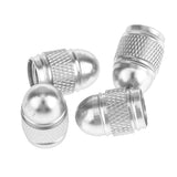 Maxbell 4x Aluminum Bullet Style Rim Valve/Wheel Air Port Cover Stems Cap Silver