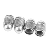 Maxbell 4x Aluminum Bullet Style Rim Valve/Wheel Air Port Cover Stems Cap Silver