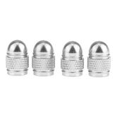 Maxbell 4x Aluminum Bullet Style Rim Valve/Wheel Air Port Cover Stems Cap Silver