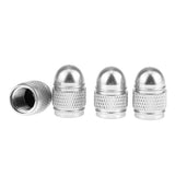Maxbell 4x Aluminum Bullet Style Rim Valve/Wheel Air Port Cover Stems Cap Silver