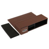 Maxbell Multifunction Car Seat Pocket Storage Organizer Box Caddy Brown