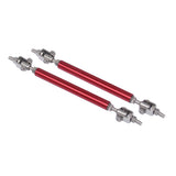 Maxbell Car Front Rear Bumper Protector 200MM Lip Rod Adjustable Splitter Red