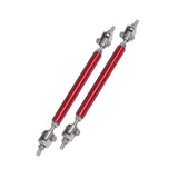 Maxbell Car Front Rear Bumper Protector 200MM Lip Rod Adjustable Splitter Red