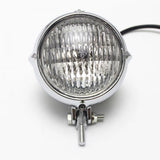 Maxbell Motorcycle Headlight Amber Light Lamp for Harley Bobber Chopper Silver+Clear