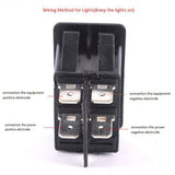 Maxbell 4Pins LED On/Off Rocker Toggle Switch Driving Fog Lamp/Work Blue Light Bar