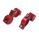 Maxbell Pair Motorcycle Motorbike 10mm Handlebar Mirror Mount Clamp Bracket Red