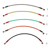 Maxbell 17.7'' Steel Braided Motorcycle Brake Lines Disc Brake Hydraulic Hose Orange