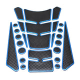 Maxbell Universal Motorcycle Gas Tank Protector Pad Fish Sticker Blue/Black
