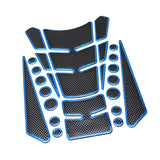 Maxbell Universal Motorcycle Gas Tank Protector Pad Fish Sticker Blue/Black